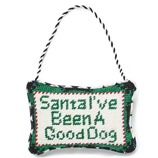 Best MacKenzie-Childs Needlepoint Dog Lover Ornament