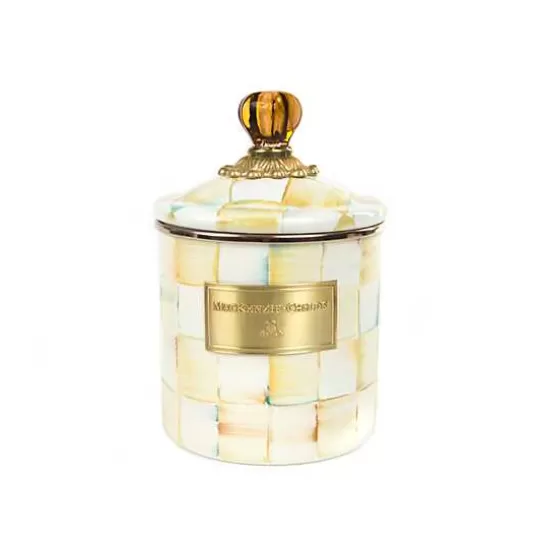 Flash Sale MacKenzie-Childs Parchment Check Small Canister