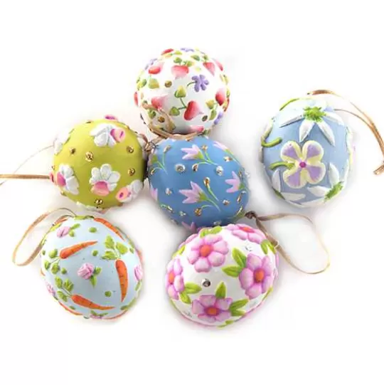 Best MacKenzie-Childs Patience Brewster Bright Floral Eggs, Set of 6