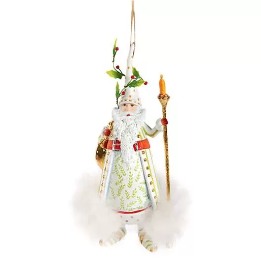 Fashion MacKenzie-Childs Patience Brewster Dash Away Candlelight Santa Ornament