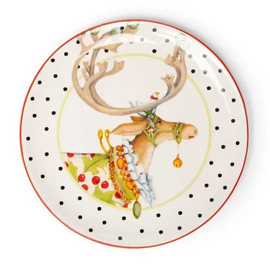 Best Sale MacKenzie-Childs Patience Brewster Dash Away Dessert Plates, Set of 4