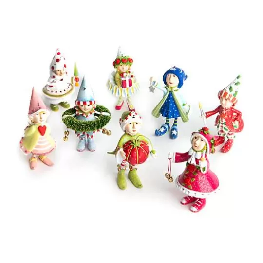 Sale MacKenzie-Childs Patience Brewster Dash Away Elves Mini Ornaments Set