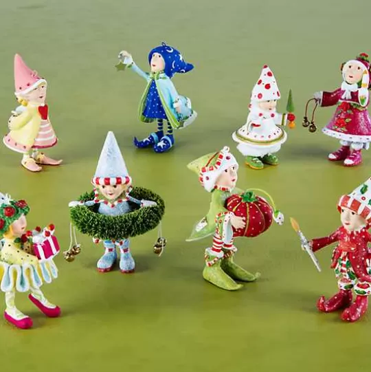 Sale MacKenzie-Childs Patience Brewster Dash Away Elves Mini Ornaments Set