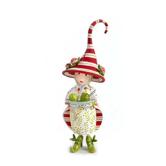 New MacKenzie-Childs Patience Brewster Dash Away Mrs. Santa's Elf Ornament