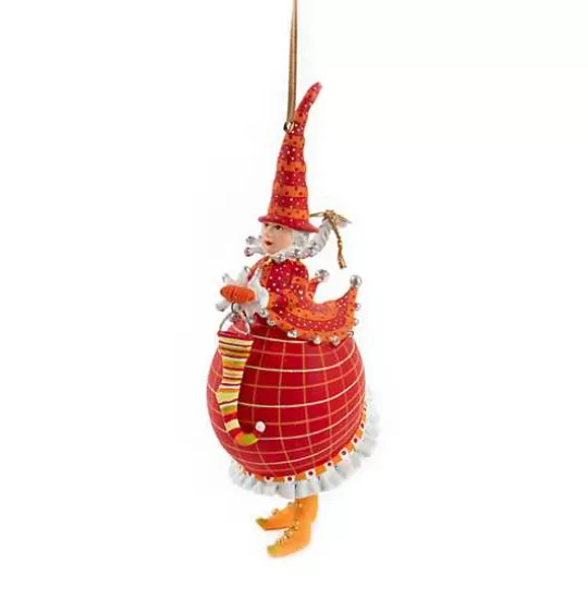 Fashion MacKenzie-Childs Patience Brewster Dash Away Red Mrs. Santa Ornament