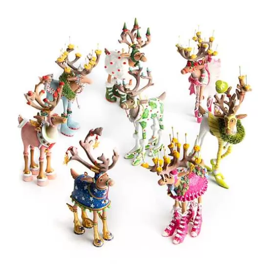 Best MacKenzie-Childs Patience Brewster Dash Away Reindeer Mini Ornaments Set