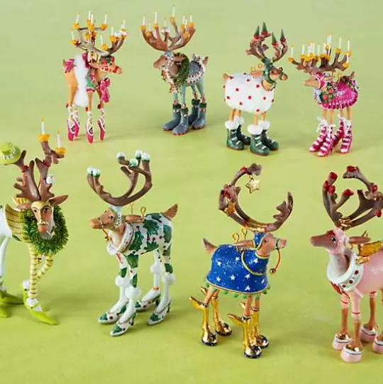 Best MacKenzie-Childs Patience Brewster Dash Away Reindeer Mini Ornaments Set