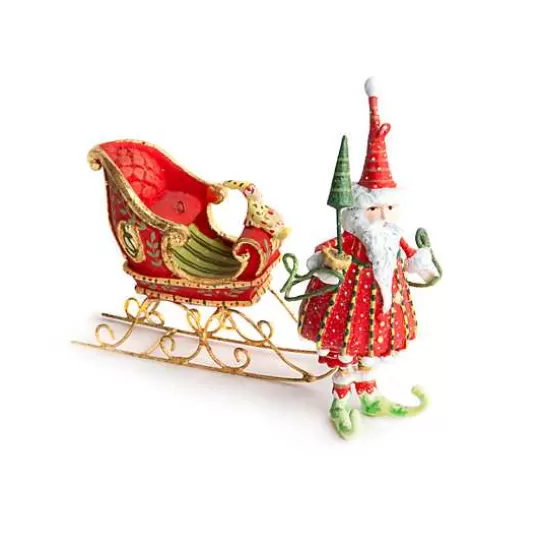 Cheap MacKenzie-Childs Patience Brewster Dash Away Santa Mini Ornaments Set