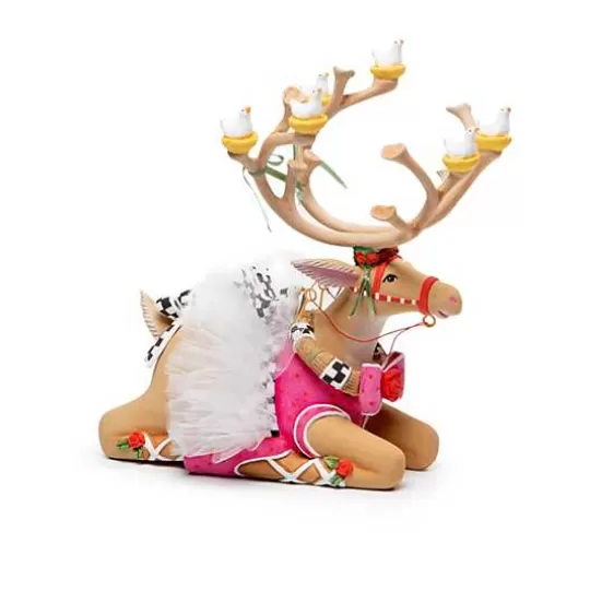 New MacKenzie-Childs Patience Brewster Dash Away Sitting Dancer Reindeer Figure