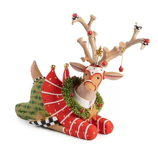 Discount MacKenzie-Childs Patience Brewster Dash Away Sitting Prancer Reindeer Figure