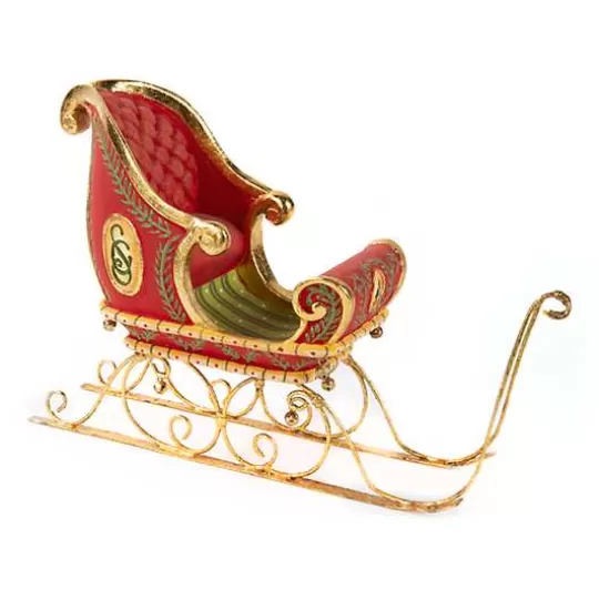 New MacKenzie-Childs Patience Brewster Dash Away Sleigh Ornament