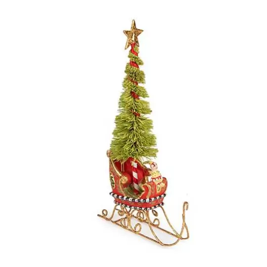 Hot MacKenzie-Childs Patience Brewster Mini Dash Away Sleigh with Tree