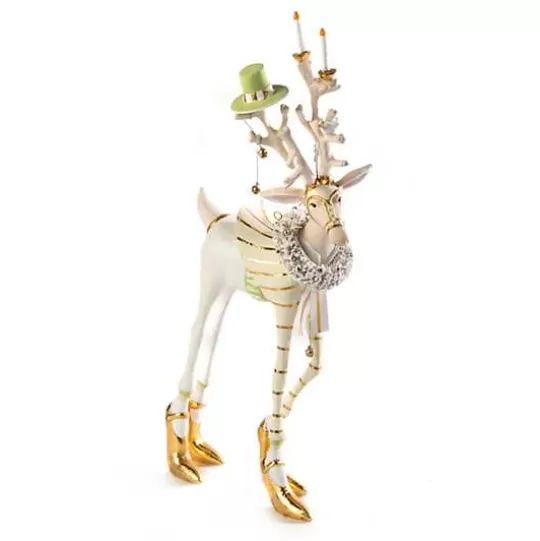 New MacKenzie-Childs Patience Brewster Moonbeam Prancer Reindeer Figure