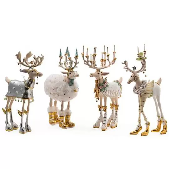 Hot MacKenzie-Childs Patience Brewster Moonbeam Reindeer Figure Set-B