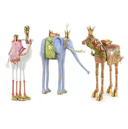 Hot MacKenzie-Childs Patience Brewster Nativity Magi Animal Figures, Set of 3