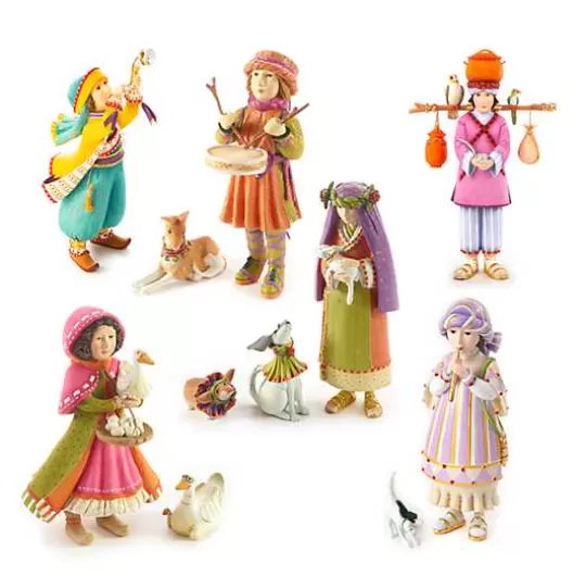 Store MacKenzie-Childs Patience Brewster Nativity Manger Figures Set