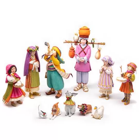 Store MacKenzie-Childs Patience Brewster Nativity Manger Figures Set