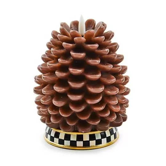 Fashion MacKenzie-Childs Pinecone Tall Flameless Candle