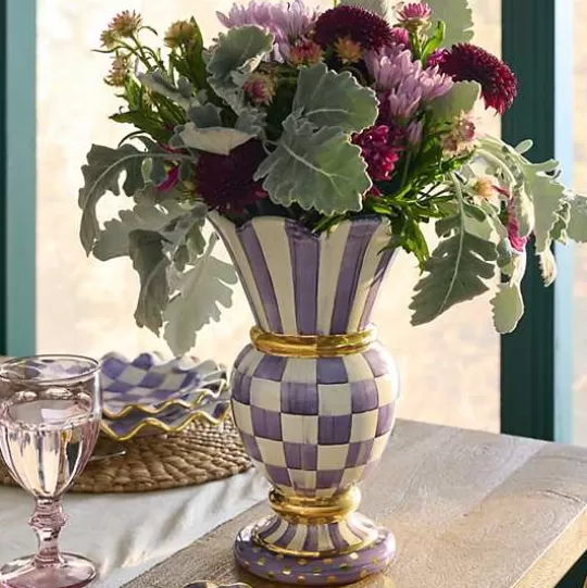 Shop MacKenzie-Childs Plum Check Ceramic Great Vase