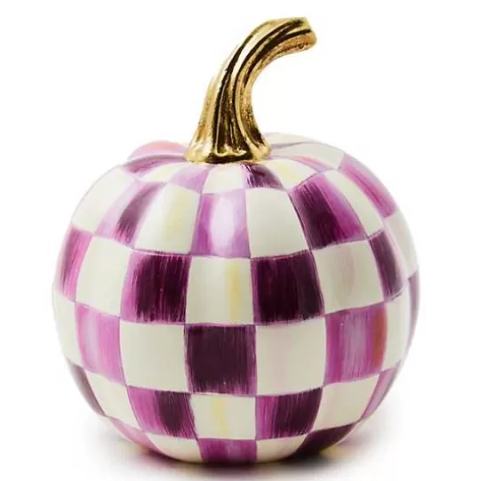 Fashion MacKenzie-Childs Plum Check Mini Pumpkin