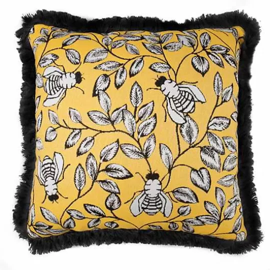 Cheap MacKenzie-Childs Queen Bee Outdoor Throw Pillow