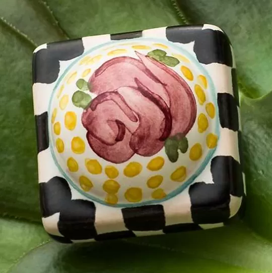 Online MacKenzie-Childs Rose Petit Four Square Knob