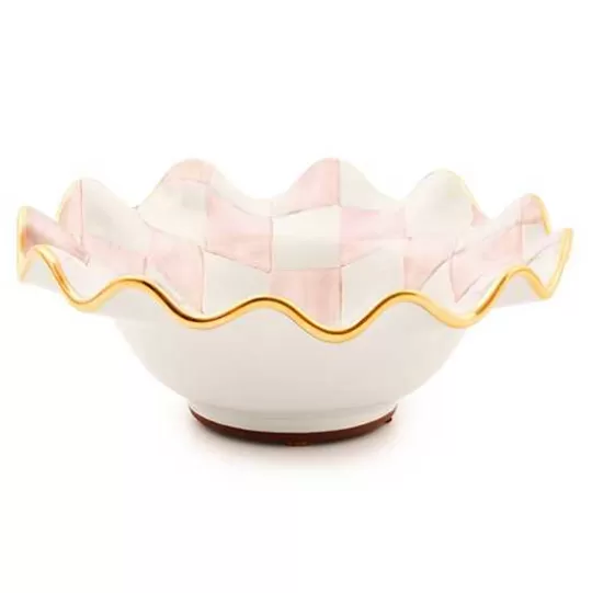 Discount MacKenzie-Childs Rosy Check Ceramic Fluted Breakfast Bowl