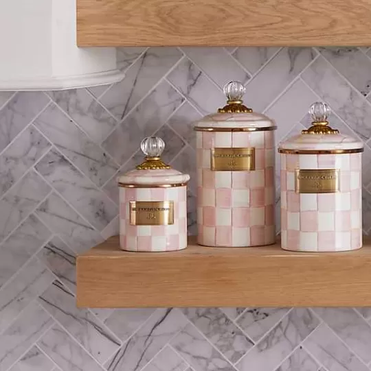 Clearance MacKenzie-Childs Rosy Check Demi Canister