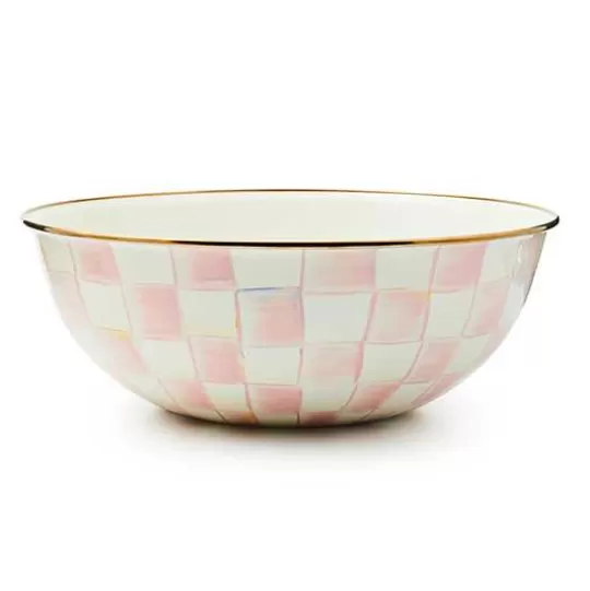 New MacKenzie-Childs Rosy Check Extra Large Everyday Bowl