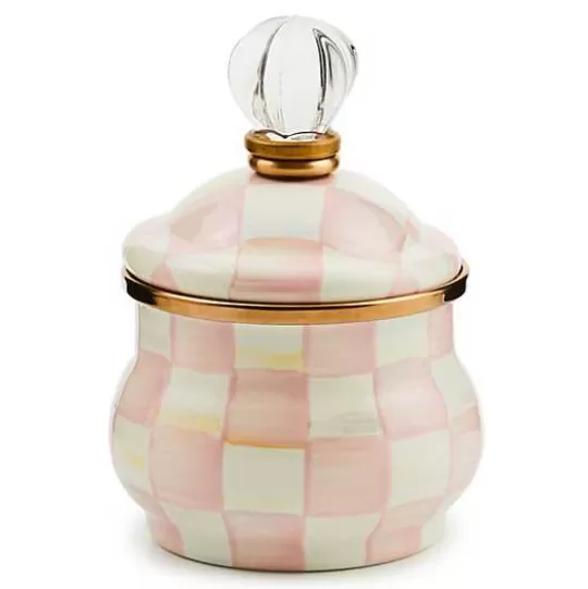 Cheap MacKenzie-Childs Rosy Check Lidded Sugar Bowl