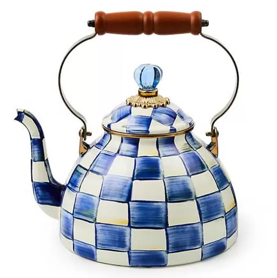 Cheap MacKenzie-Childs Royal Check 3 Quart Tea Kettle