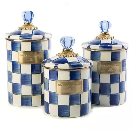 Store MacKenzie-Childs Royal Check Canisters, Set of 3