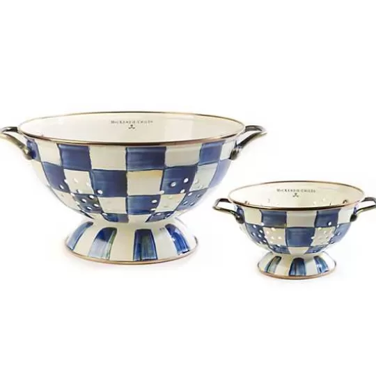 Sale MacKenzie-Childs Royal Check Colanders, Set of 2