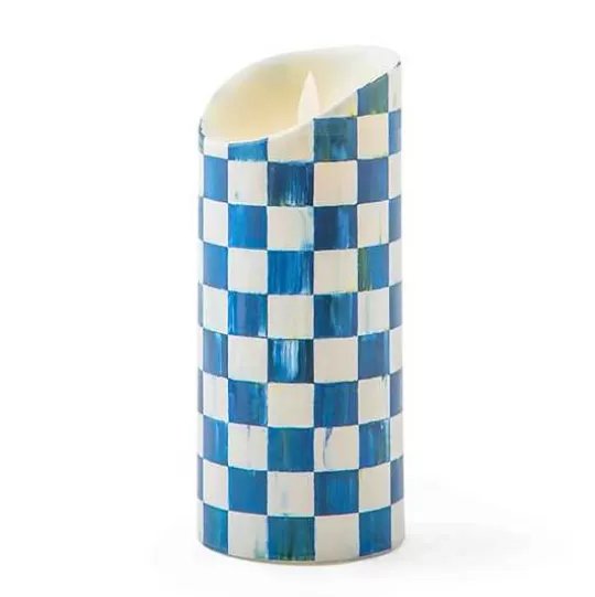 Fashion MacKenzie-Childs Royal Check Flicker 7 Pillar Candle