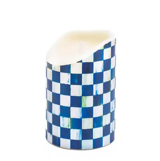 Clearance MacKenzie-Childs Royal Check Flicker 6 Pillar Candle