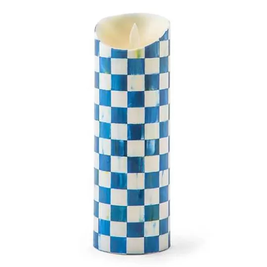 Discount MacKenzie-Childs Royal Check Flicker 9 Pillar Candle