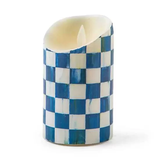 Best Sale MacKenzie-Childs Royal Check Flicker 5 Pillar Candle