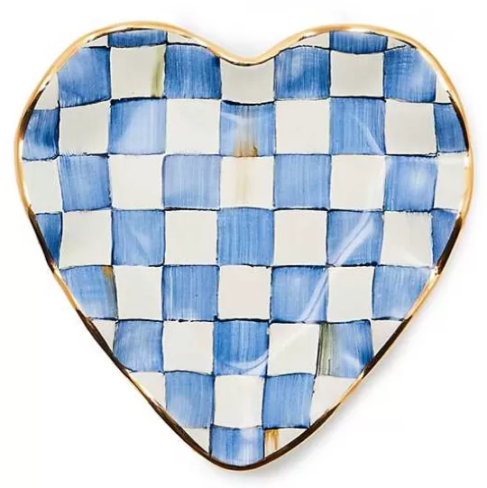 Flash Sale MacKenzie-Childs Royal Check Fluted Heart Plate