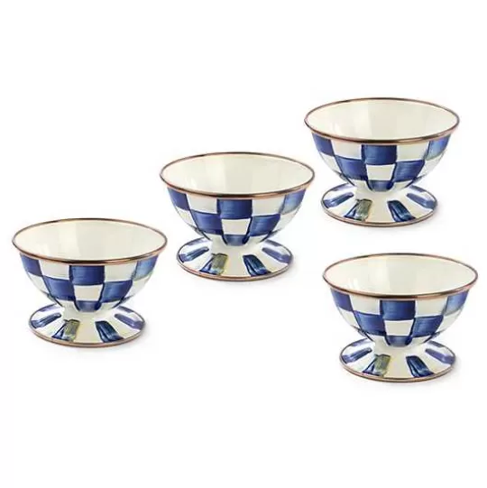 Shop MacKenzie-Childs Royal Check Ice Cream Dishes, Set of 4