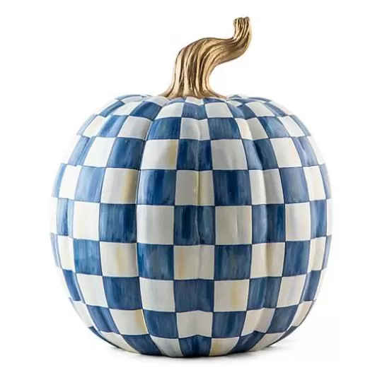 Store MacKenzie-Childs Royal Check Large Pumpkin