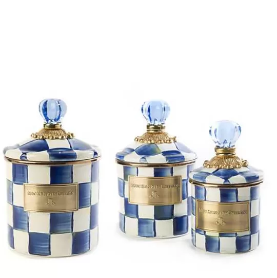 Fashion MacKenzie-Childs Royal Check Little Canisters, Set of 3