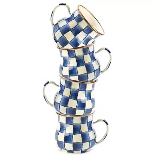 New MacKenzie-Childs Royal Check Mugs, Set of 4