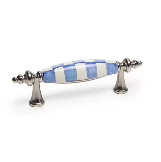 Sale MacKenzie-Childs Royal Check Nickel Drawer Pull