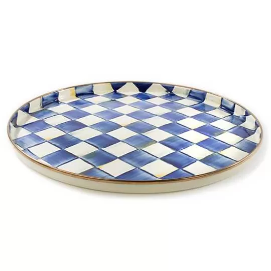 Best Sale MacKenzie-Childs Royal Check Round Tray