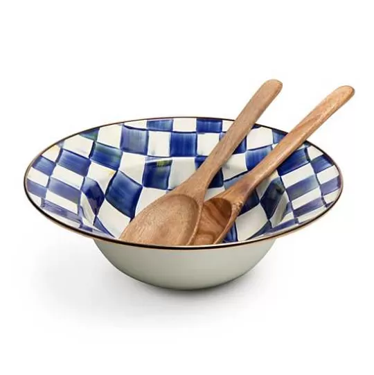 Flash Sale MacKenzie-Childs Royal Check Salad Serving Set