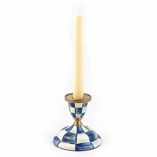 Store MacKenzie-Childs Royal Check Short Candlestick