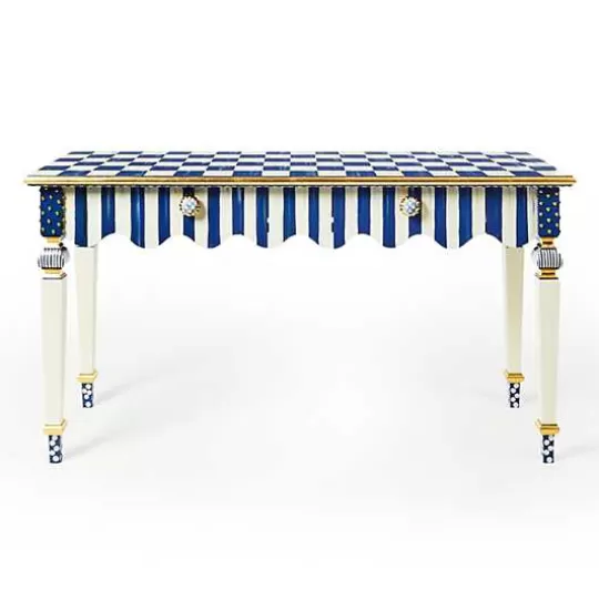 Best Sale MacKenzie-Childs Royal Check  Stripe Console Table