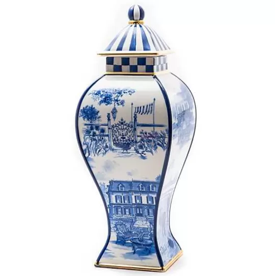 Best Sale MacKenzie-Childs Royal Toile Large Ginger Jar