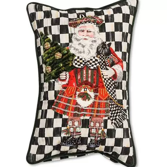 New MacKenzie-Childs Scottish Santa Vertical Lumbar Pillow