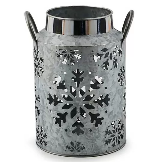 Shop MacKenzie-Childs Snowflake Small Galvanized Metal Lantern